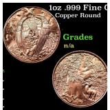 1oz .999 Fine Copper Bullion Round - The Great Eag