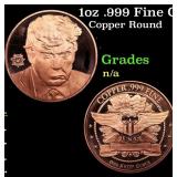1oz .999 Fine Copper Bullion Round - Donald Trump