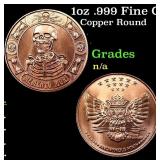 1oz .999 Fine Copper Bullion Round - Memento Mori