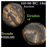110-96 BC, 14mm Grades vf