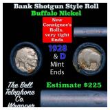 Buffalo Nickel Shotgun Roll in Old Bank Style 
