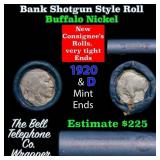 Buffalo Nickel Shotgun Roll in Old Bank Style 
