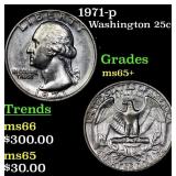 1971-p Washington Quarter 25c Grades GEM+ Unc
