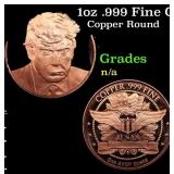 1oz .999 Fine Copper Bullion Round - Donald Trump