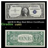 1957B $1 Blue Seal Silver Certificate Grades Gem C
