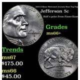 2005-d Bison Jefferson Nickel Westward Journey Nea