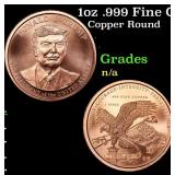 1oz .999 Fine Copper Bullion Round - Donald J. Tru