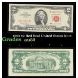 1963 $2 Red Seal United States Note Grades Select