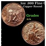 1oz .999 Fine Copper Bullion Round - Garm The Hell