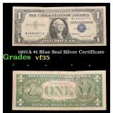 1957A $1 Blue Seal Silver Certificate Grades vf++