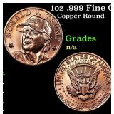 1oz .999 Fine Copper Bullion Round - Trump style G
