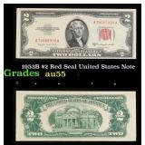1953B $2 Red Seal United States Note Grades Choice