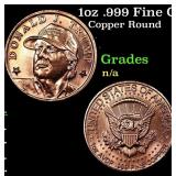 1oz .999 Fine Copper Bullion Round - Trump style G