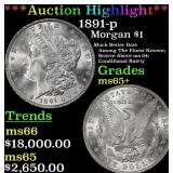 ***Major Highlight*** 1891-p Morgan Dollar $1 ms65