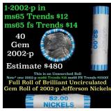 BU Shotgun Jefferson 5c roll, 2002-p 40 pcs N.F. S