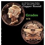1oz .999 Fine Copper Bullion Round - Mercury Dime