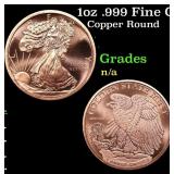 1oz .999 Fine Copper Bullion Round - Walking Liber