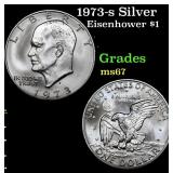 1973-s Silver Eisenhower Dollar 1 Grades GEM++ Unc