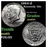1984-d Kennedy Half Dollar 50c Grades Choice+ Unc
