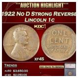 *Highlight* 1922 No D Lincoln Cent Strong Reverse