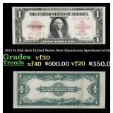 1923 $1 Red Seal United States Note Grades vf++ Si
