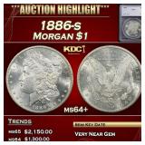 *Highlight* 1886-s Morgan Dollar $1 ms64+ SEGS (fc