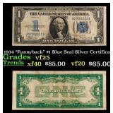 1934 "Funnyback" $1 Blue Seal Silver Certificate G