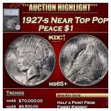 *Highlight* 1927-s Peace Dollar Near Top Pop! $1 m