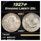 1927-p Standing Liberty Quarter 25c Grades GEM+ Un