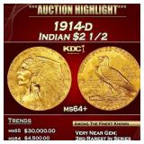 *Highlight* 1914-d Gold Indian Quarter Eagle $2 1/
