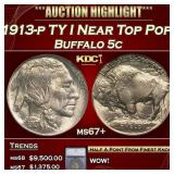 *Highlight* 1913-p TY I Buffalo Nickel Near Top Po