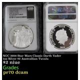 NGC NGC 2016 Star Wars Classic Darth Vader 1oz Sil