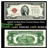 1928F $2 Red Seal United States Note Grades Gem CU