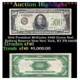 *Highlight* 1934 President McKinley $500 Green Sea