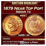 *Highlight* 1879 Indian Cent Near Top Pop! 1c ms66