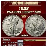 *Highlight* 1938 Proof Walking Liberty Half Dollar