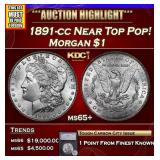 *Highlight* 1891-cc Morgan Dollar Near Top Pop! $1