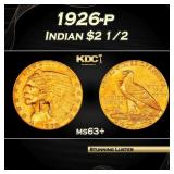 1926-p Gold Indian Quarter Eagle $2 1/2 Grades Sel