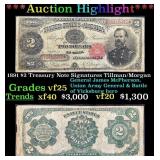 *Highlight* 1891 $2 Treasury Note Grades vf+ Signa