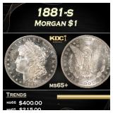 1881-s Morgan Dollar $1 Grades GEM+ Unc