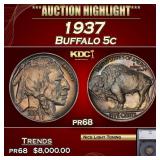 *Highlight* 1937 Proof Buffalo Nickel 5c pr68 SEGS