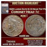 *Highlight* 1820 Large Date Coronet Head Large Cen