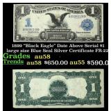 1899 "Black Eagle" Date Above Serial $1 large size
