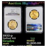 *Highlight* NGC 1932-p Gold Indian Eagle $10 ms61