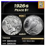 1926-s Peace Dollar $1 Grades Choice+ Unc