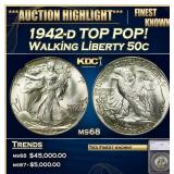 *Highlight* 1942-d Walking Liberty Half Dollar TOP