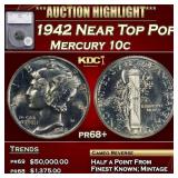 *Highlight* 1942 Proof Mercury Dime Near Top Pop!