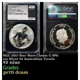 NGC NGC 2017 Star Wars Classic C-3P0 1oz Silver $2