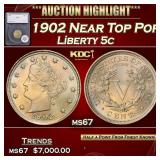 *Highlight* 1902 Liberty Nickel Near Top Pop! 5c m