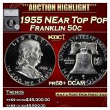 *Highlight* 1955 Proof Franklin Half Dollar NEar T